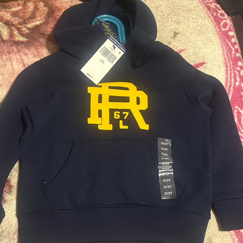 Polo by Ralph Lauren Navy and Yellow Kids Hoodie